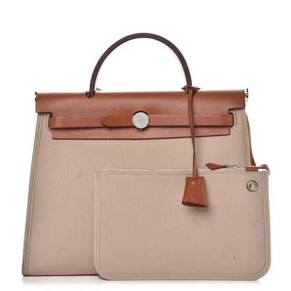 Hermes Vache Hunter Toile Herbag Zip 31 PM Fauve 3 of 15
