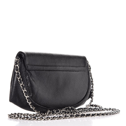 Chanel Caviar Half Moon Wallet On Chain WOC Black 3 of 9