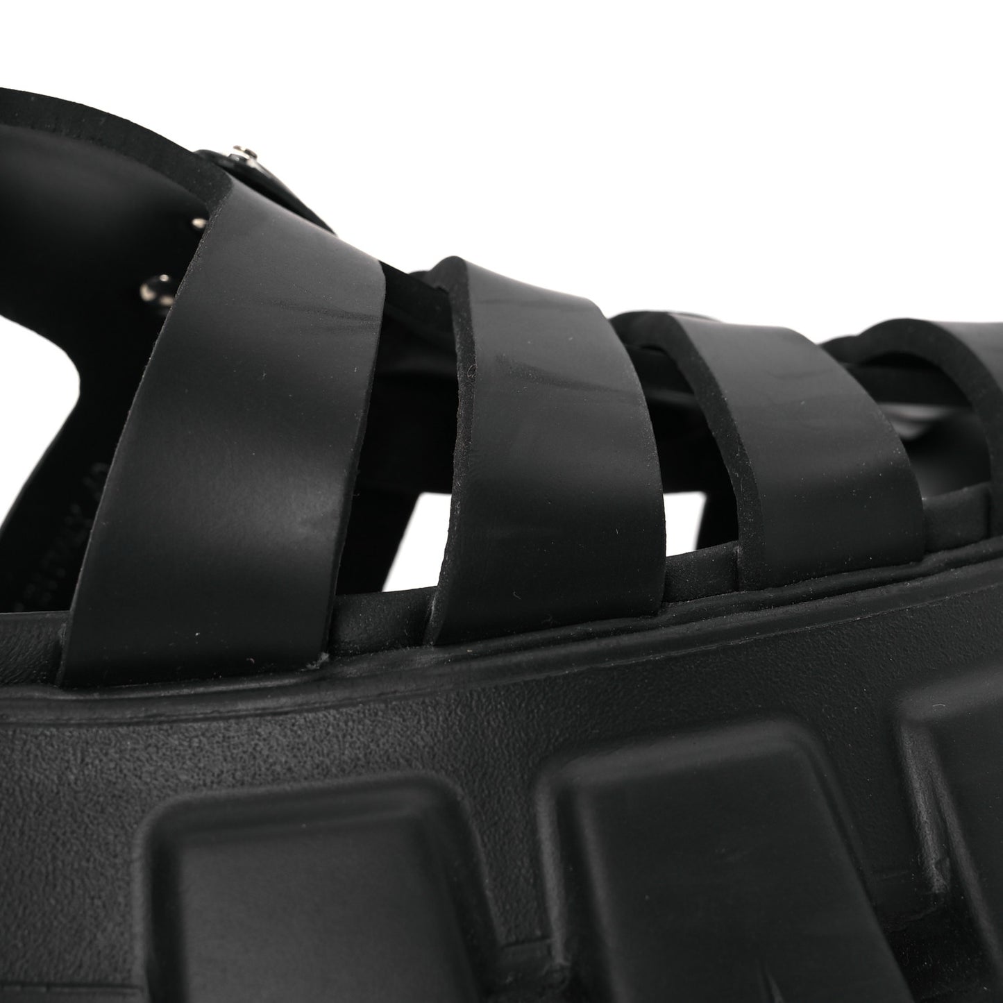 Foam Rubber Triangle Logo Monolith 55mm Cage Sandals 40 Black