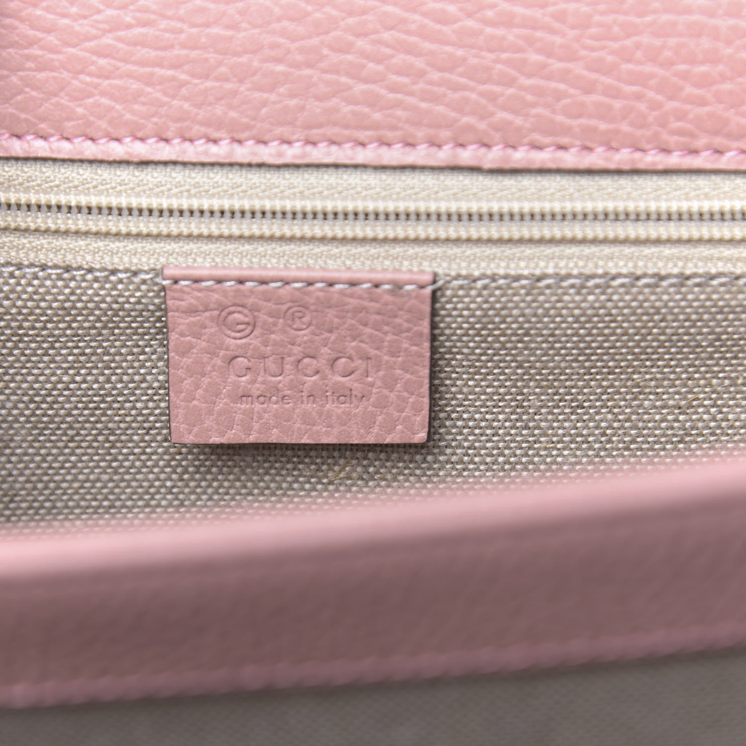 Gucci Dollar Calfskin Interlocking G Shoulder Bag Soft Pink 6 of 10