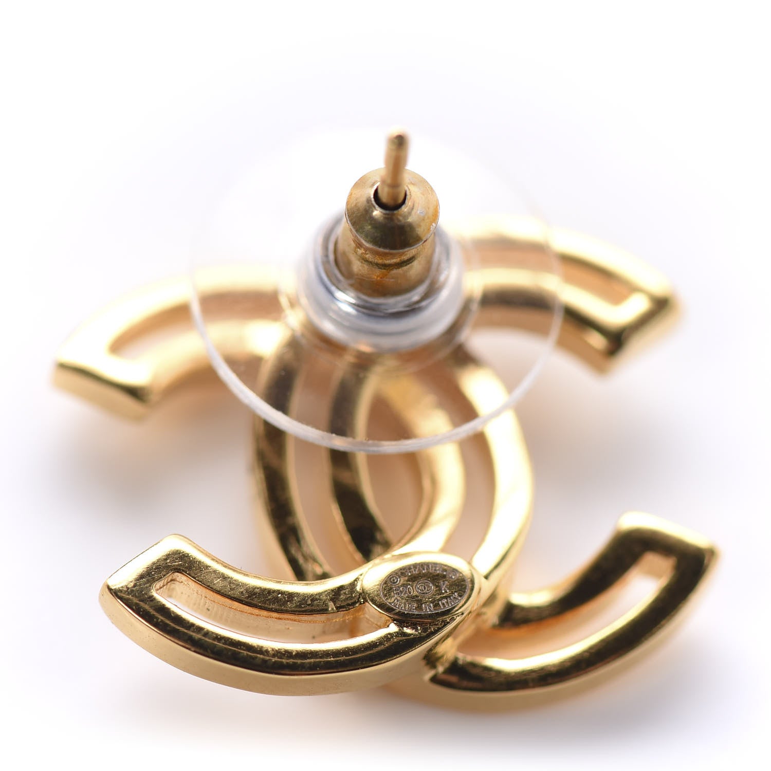 Chanel Metal Obazine CC Earrings Gold 4 of 5