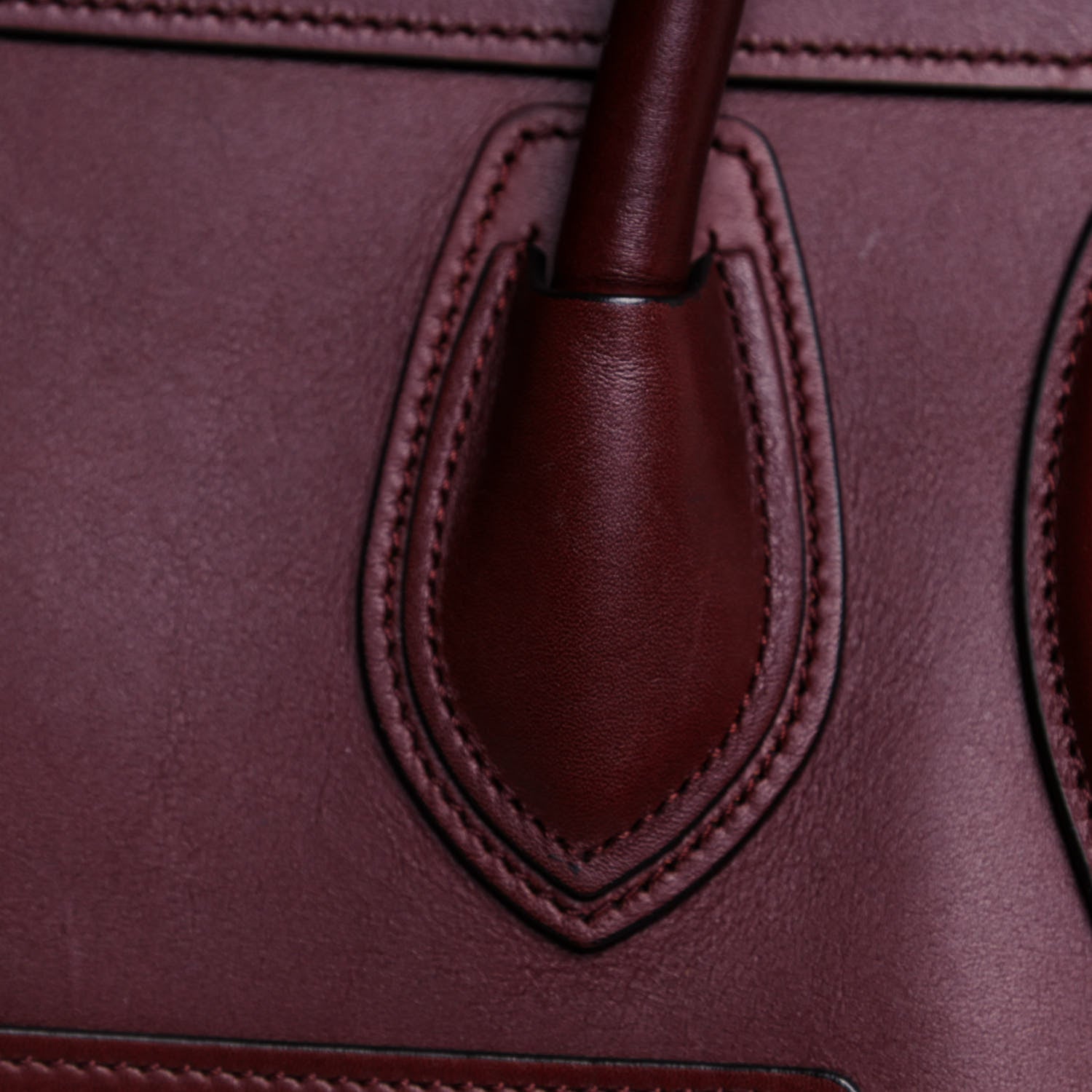 Celine Smooth Calfskin Micro Luggage Burgundy 11 of 15