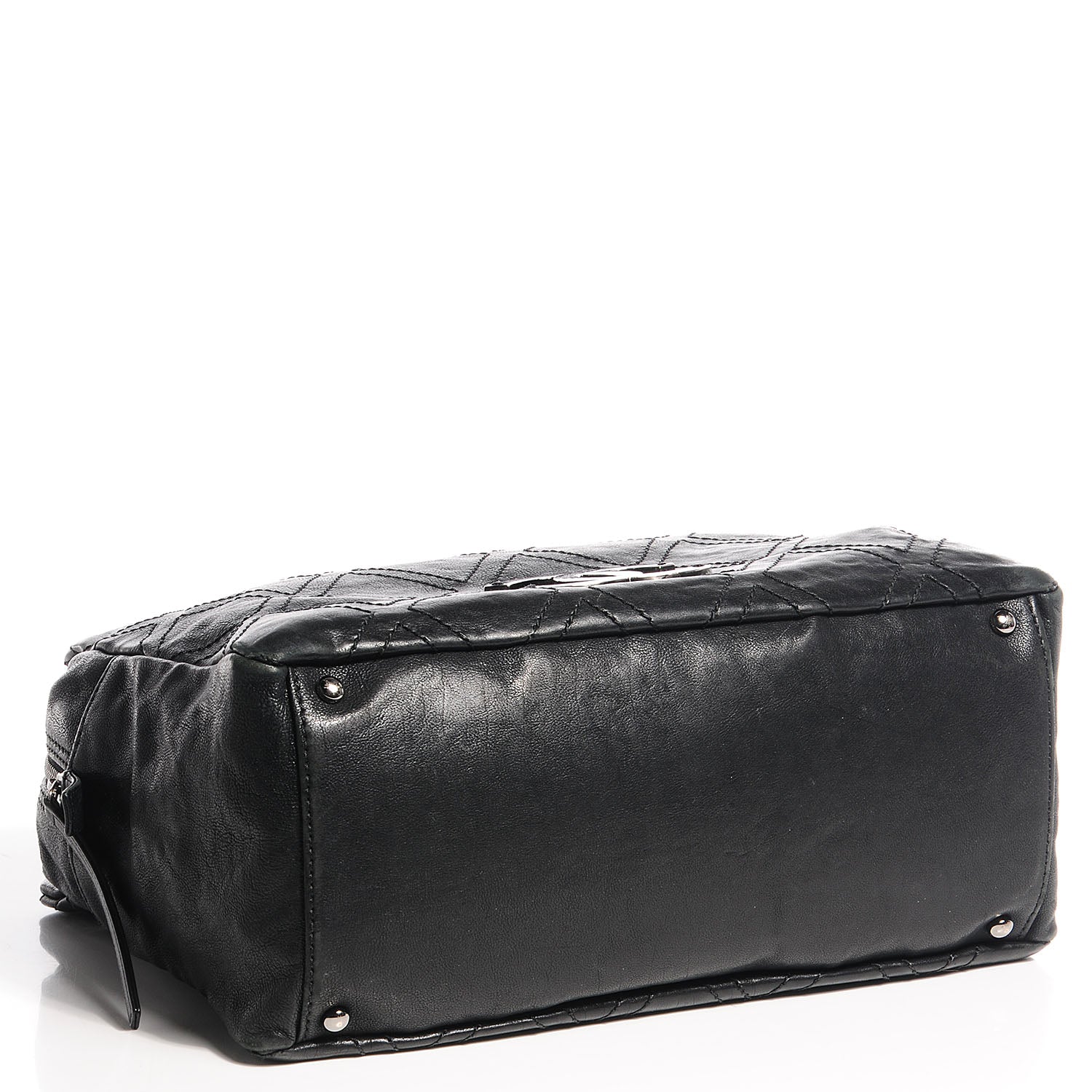 Chanel Calfskin Large Diamond Stitch Tote Black 4 of 7