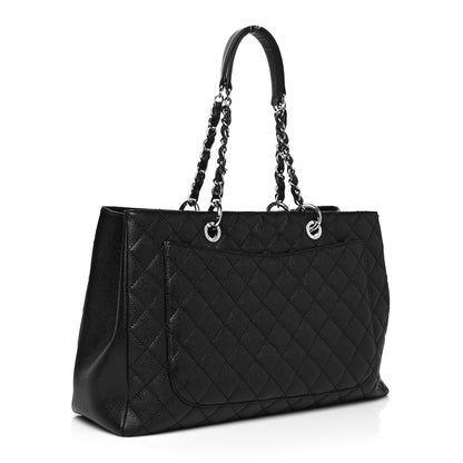Chanel Caviar Quilted XL Grand Shopping Tote GST Black 3 of 10