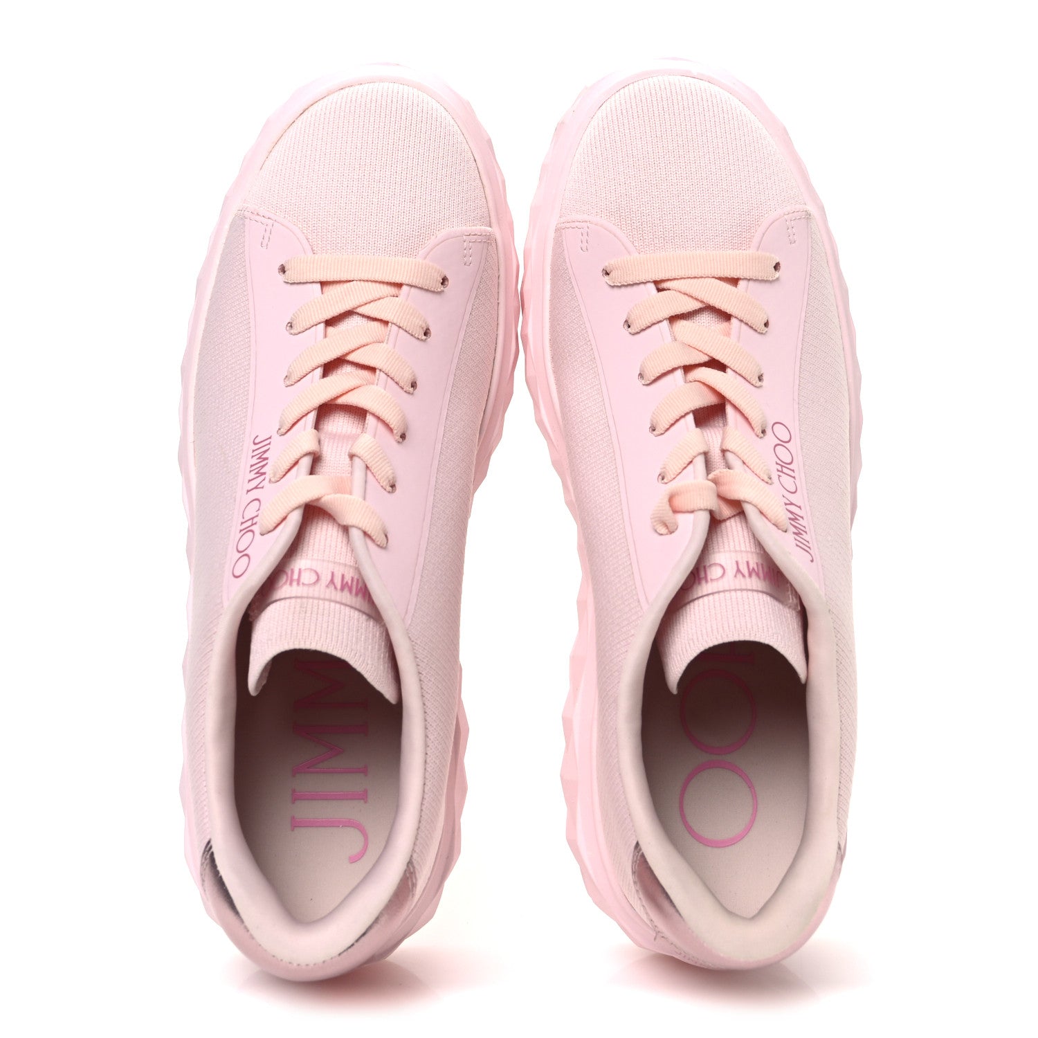 Jimmy Choo Nappa Diamond Light Platform Sneakers 39.5 Powder Pink 2 of 10