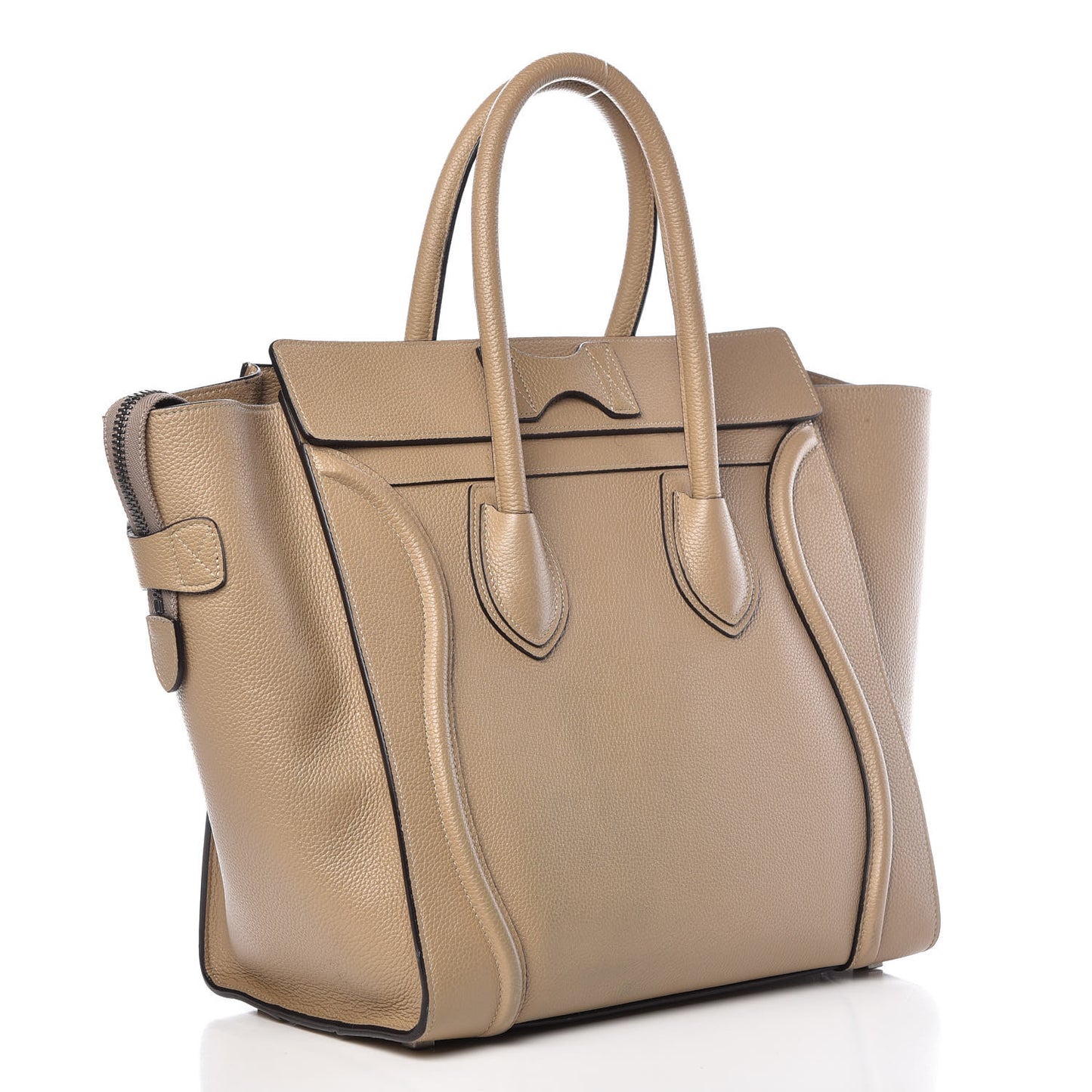 Drummed Calfskin Mini Luggage Dune
