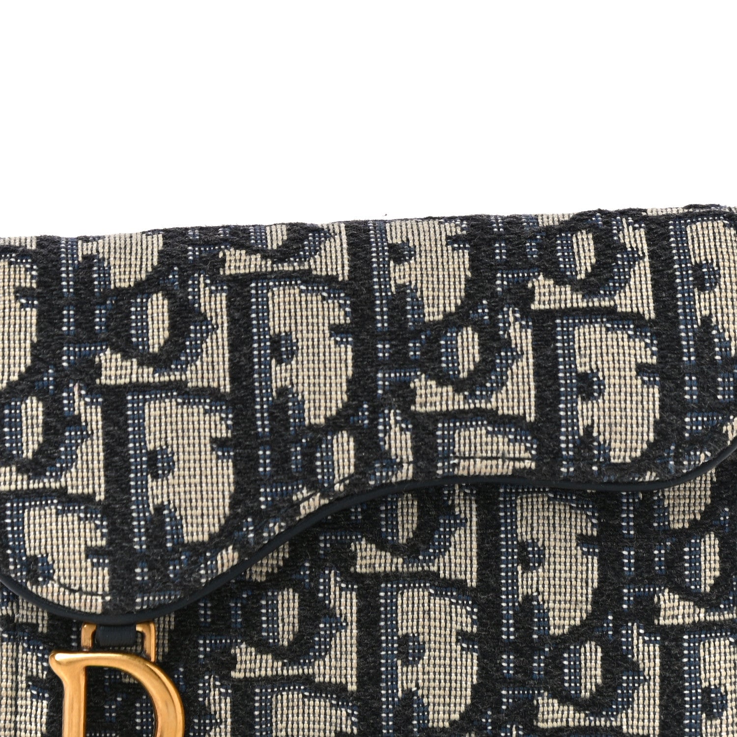 Christian Dior Oblique Saddle Card Holder Blue 7 of 13