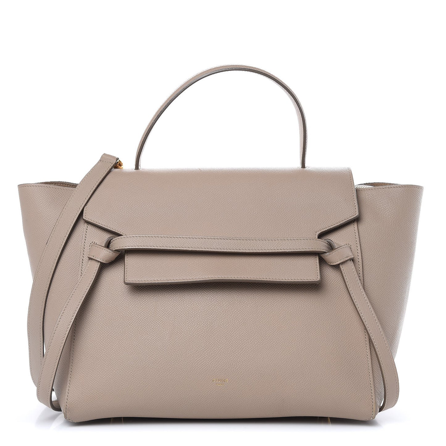 Grained Calfskin Mini Belt Bag Light Taupe