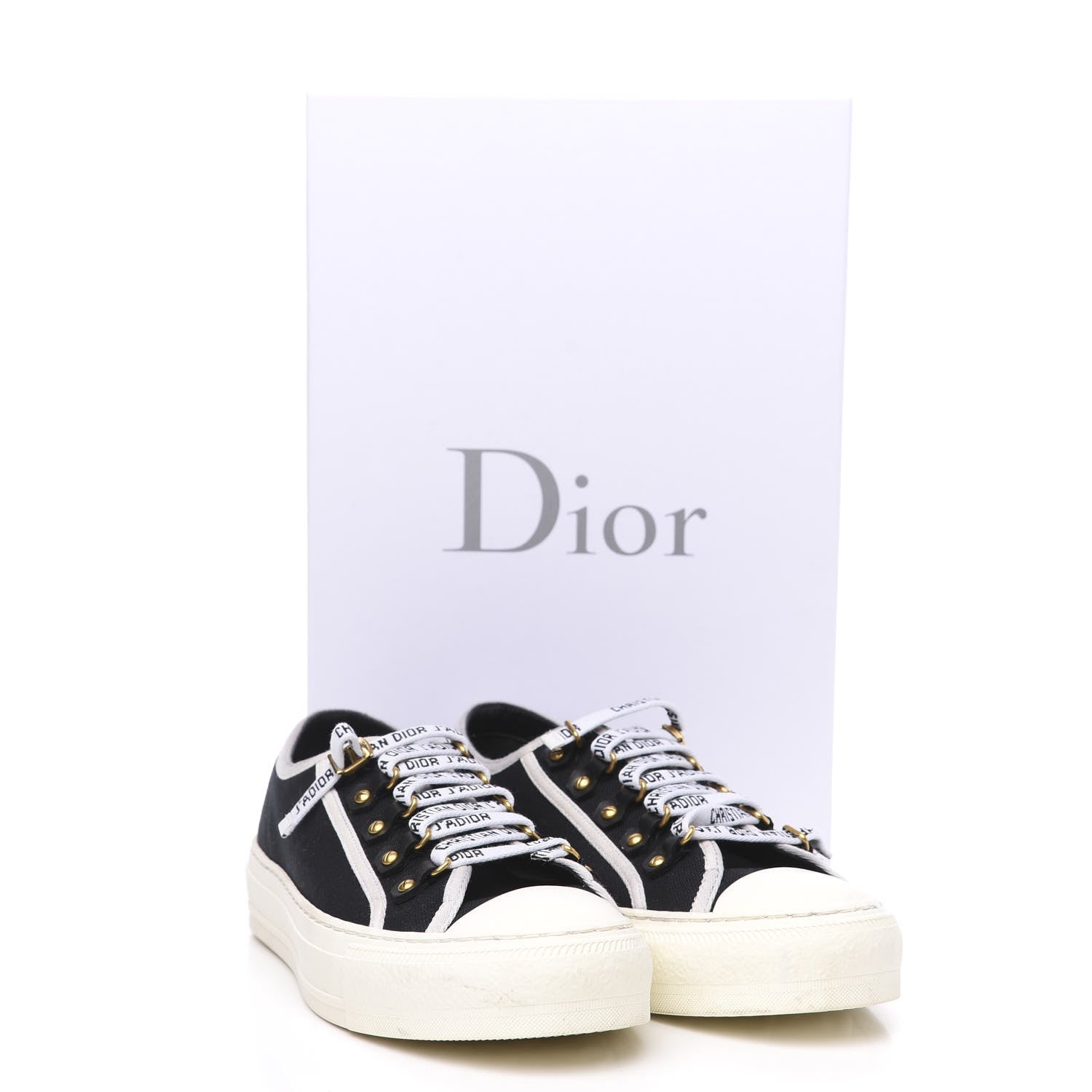 Christian Dior Canvas Walk'N'Dior Low Top Sneakers 38.5 Black 10 of 10