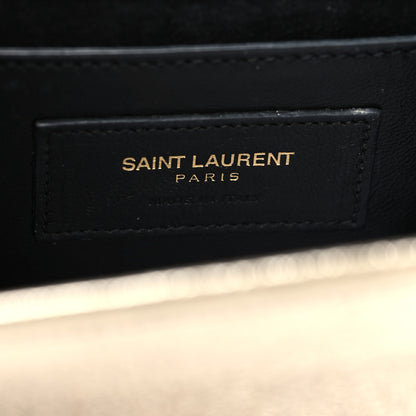 Saint Laurent Metallic Calfskin Small Classic Monogram Kate Satchel Gold 6 of 12