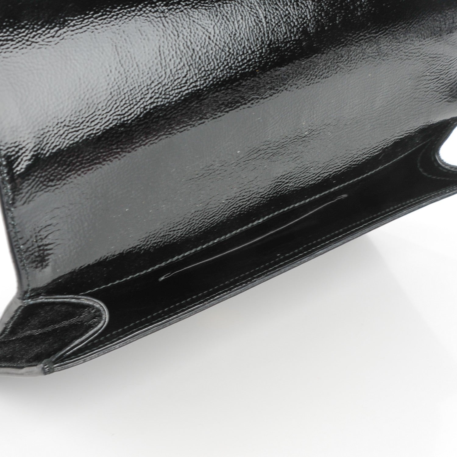 Saint Laurent Textured Patent Monogram Small Belle De Jour Clutch Black 5 of 8