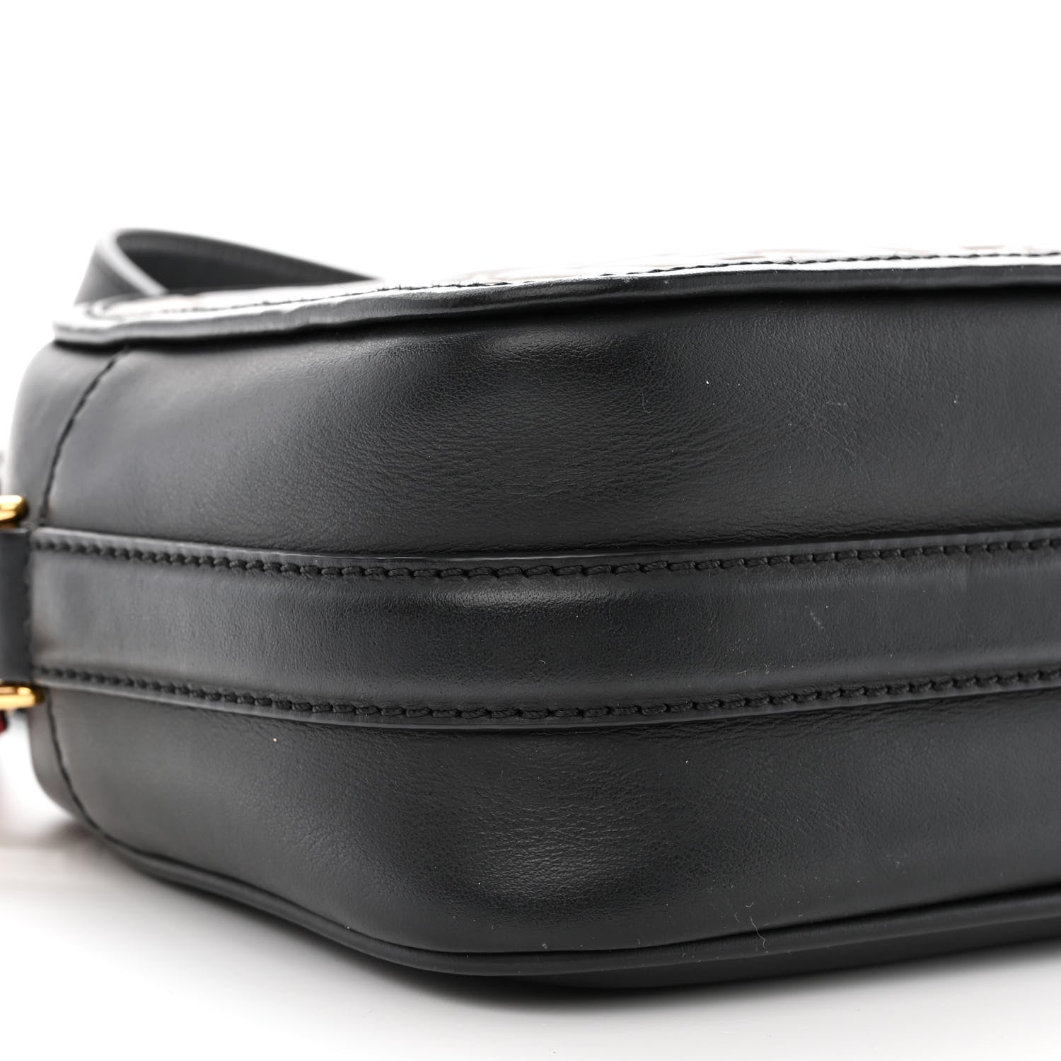 Fendi Vitello Century F is Fendi Bi-Color FF 1974 Embossed Camera Case Maya Black 10 of 17