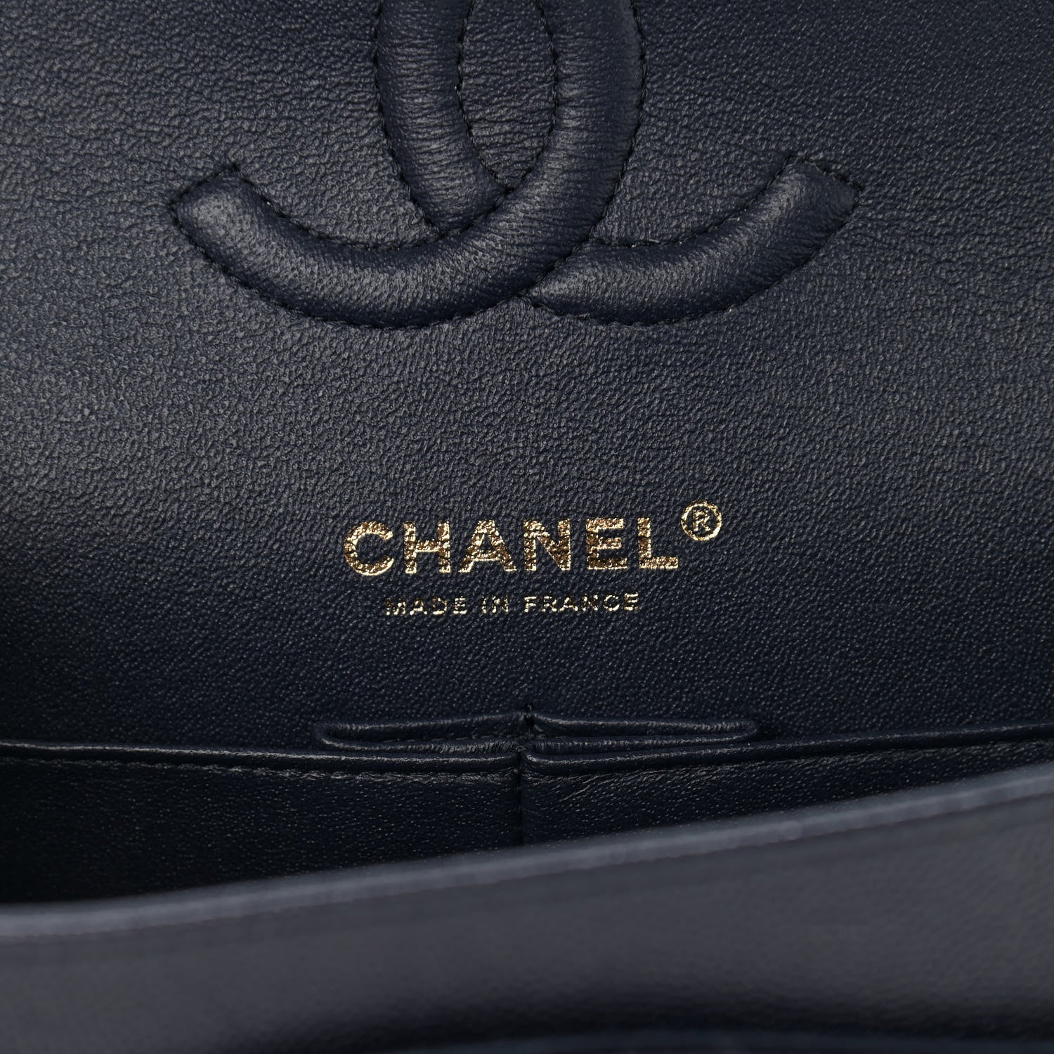 Chanel Caviar Quilted Medium Double Flap Navy 6 of 10