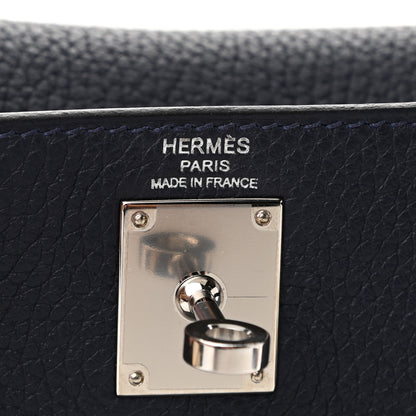 Hermes Taurillon Clemence Kelly Ado Backpack Bleu Nuit Rose D'ete Rouge H 6 of 11