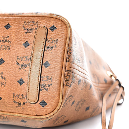 MCM Visetos Medium Liz Reversible Shopper Tote Cognac 12 of 29