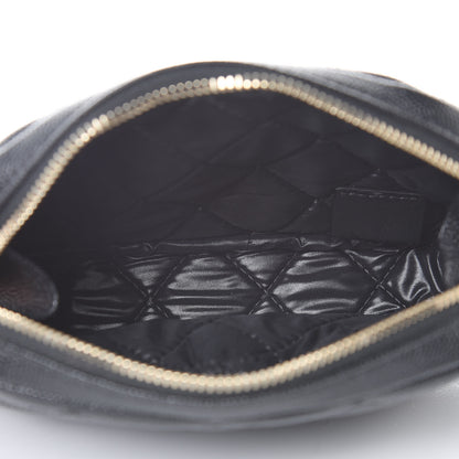 Chanel Caviar Quilted Small Curvy Pouch Cosmetic Case Black 5 of 8