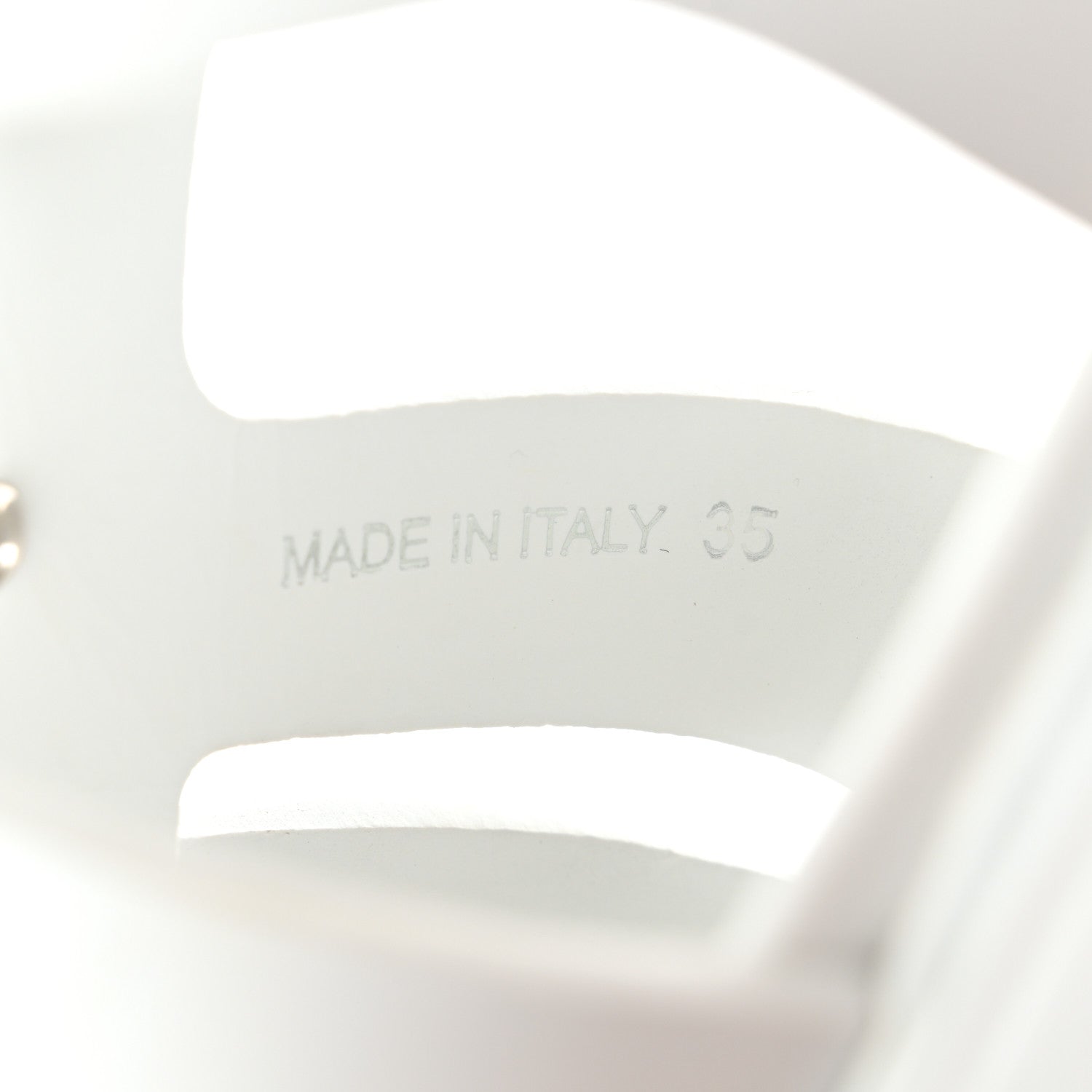 Prada Foam Rubber Metal Triangle Logo Monolith 55mm Cage Sandals 35 White 8 of 11