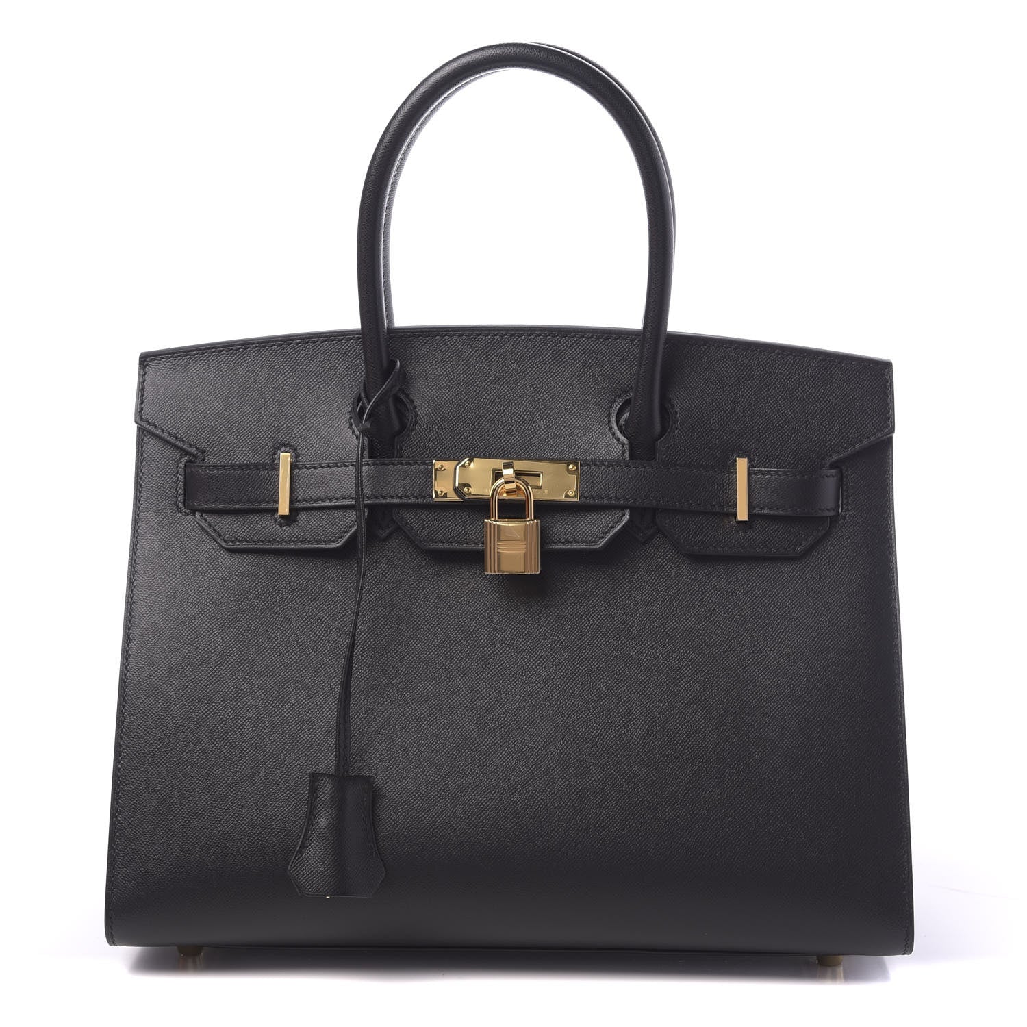 Hermes Madame Calfskin Birkin Sellier 30 Black 1 of 11