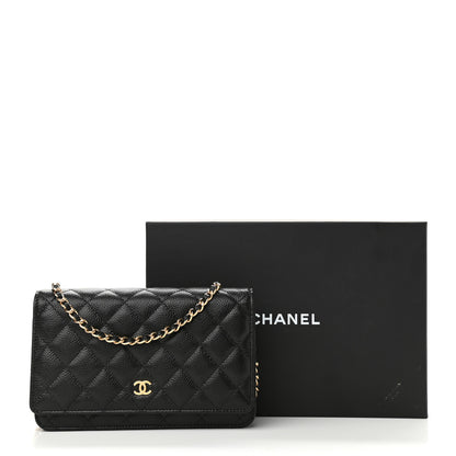 Chanel Caviar Quilted Wallet On Chain WOC Black 13 of 13