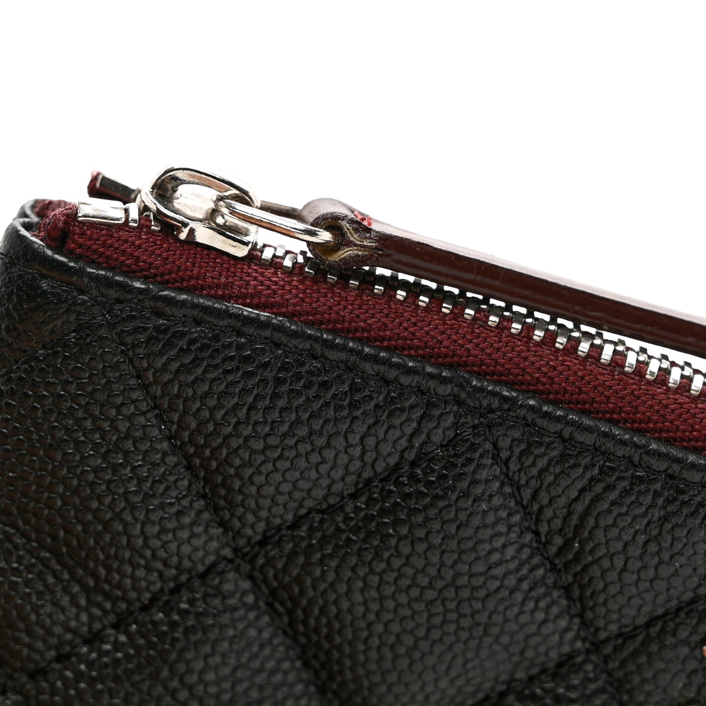 Caviar Quilted Small Cosmetic Case Black