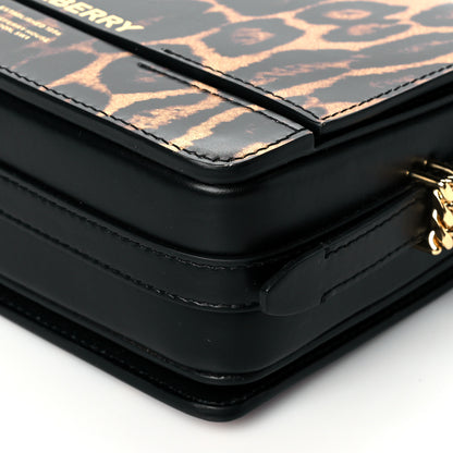 Burberry Calfskin Leopard Small Grace Bag Black 8 of 8