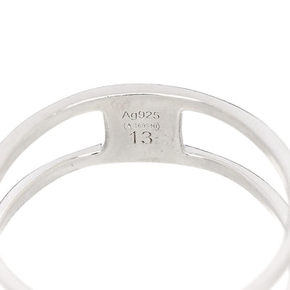 Gucci Sterling Silver 6mm Interlocking G Open Band Ring 53 6.25 4 of 4