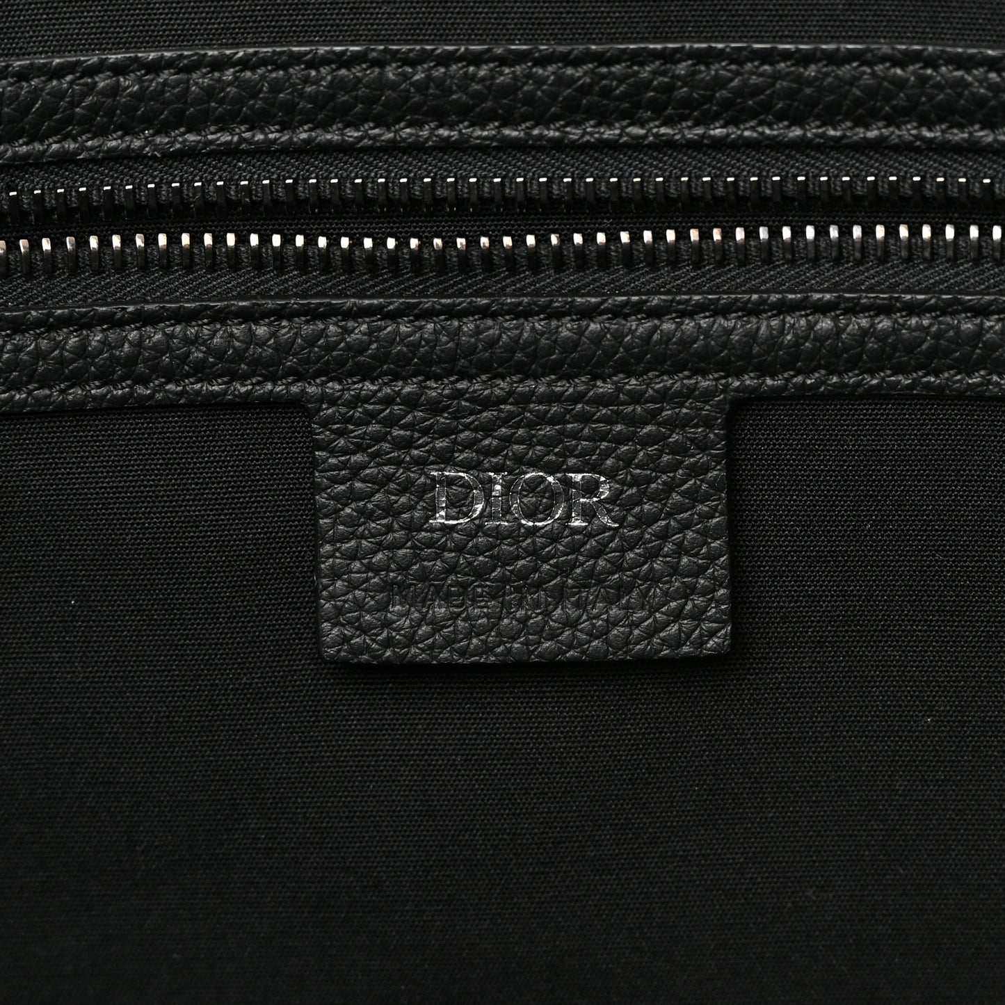 Oblique Saddle Tote Beige Black