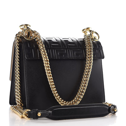 Fendi Vitello Liberty FF 1974 Embossed Small Kan I Shoulder Bag Black 3 of 8