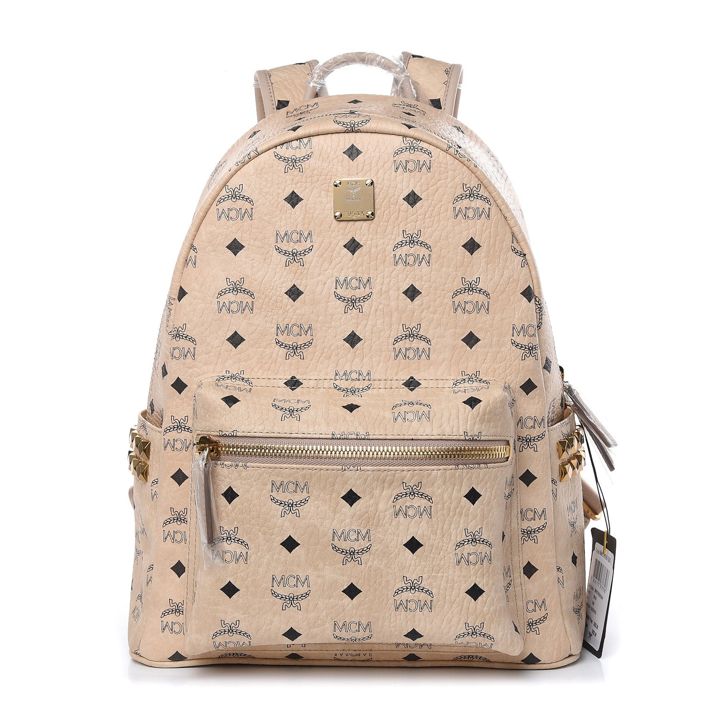 Visetos Small Side Stud Stark Backpack Beige