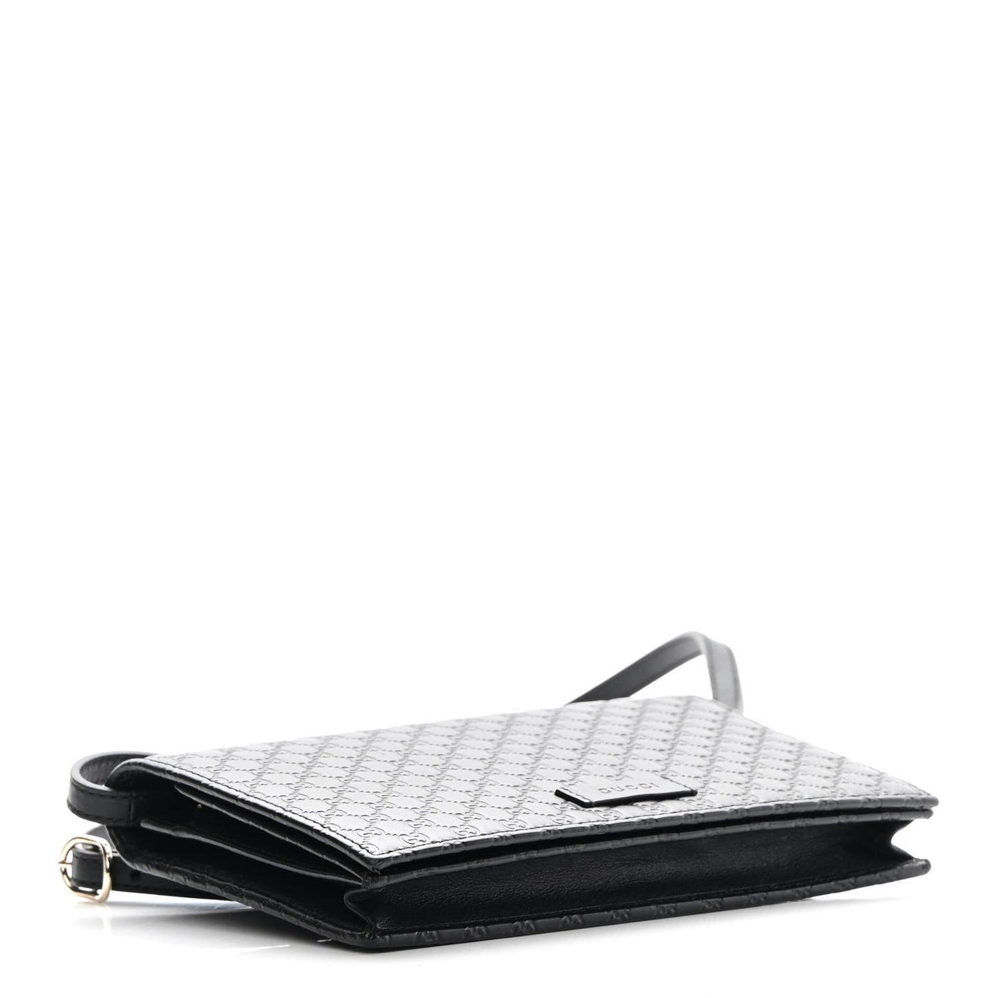Microguccissima Crossbody Wallet Black