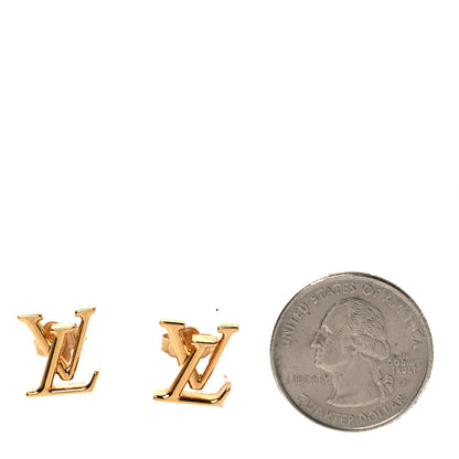 Louis Vuitton Metal LV Iconic Earrings Gold 2 of 5