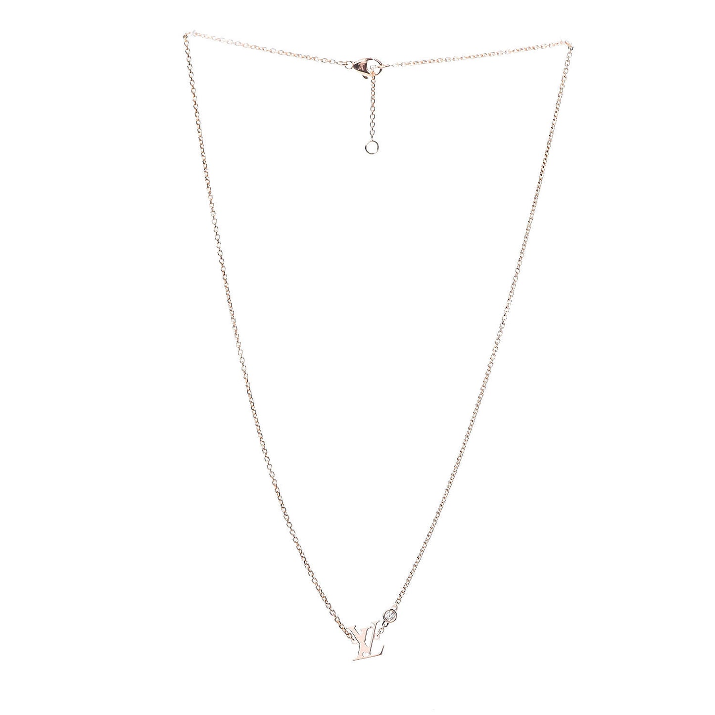 18K Pink Gold Diamond Idylle Blossom LV Pendant Necklace