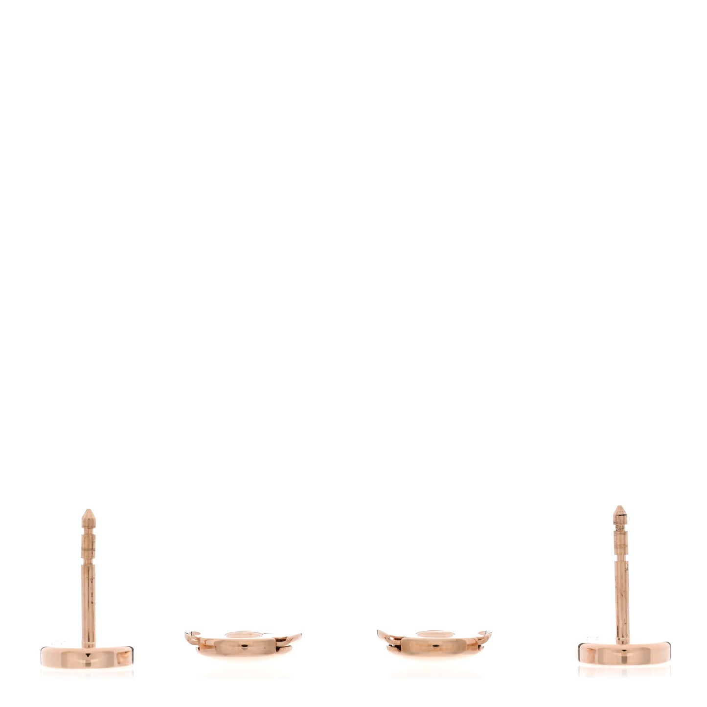 18K Rose Gold Diamond Chaine d'Ancre Contour Stud Earrings