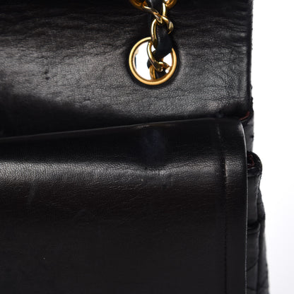 Chanel Lambskin Quilted Medium Double Flap Black 14 of 32