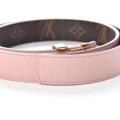 Louis Vuitton Calfskin Monogram 30mm LV Initiales Reversible Belt 85 34 Rose Ballerine 4 of 4