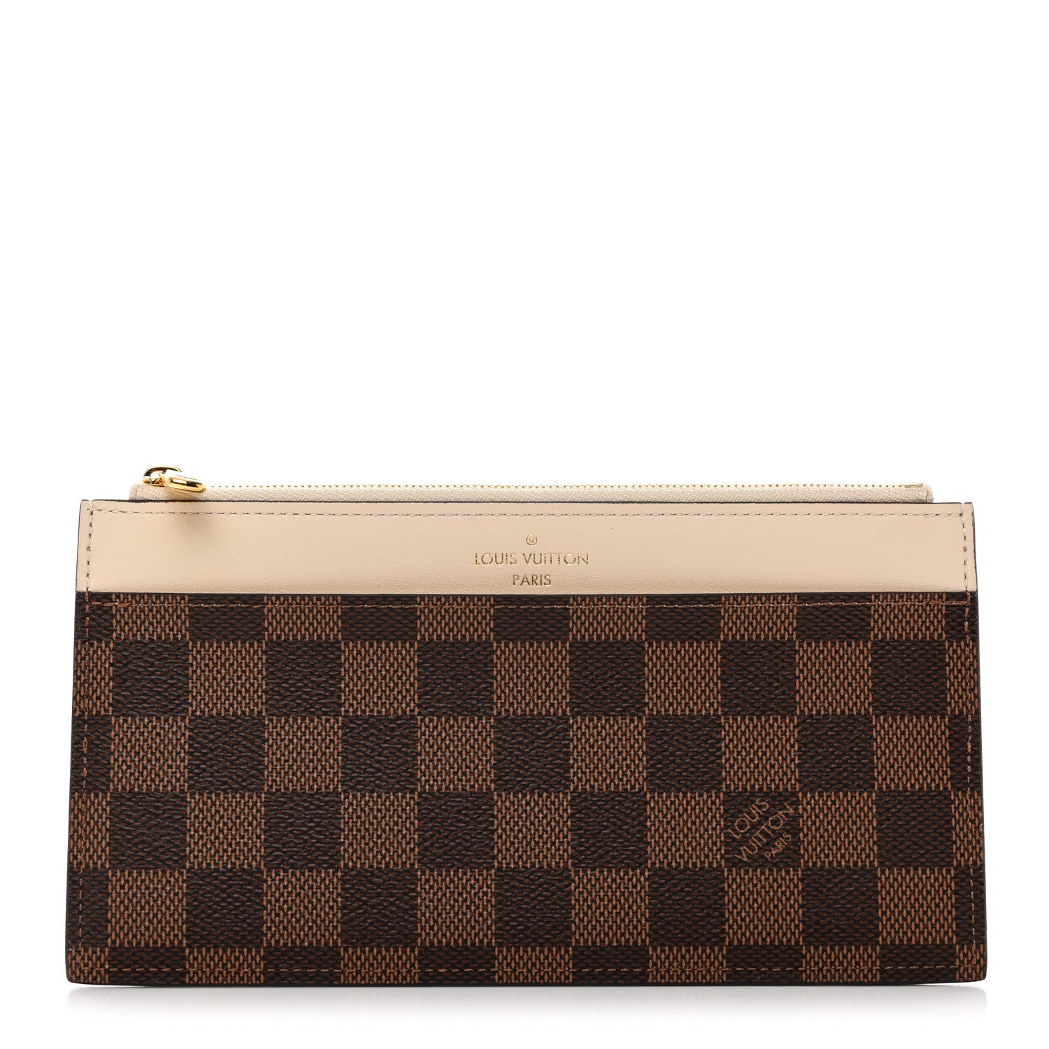 Louis Vuitton Damier Ebene Slim Purse Cream 1 of 7