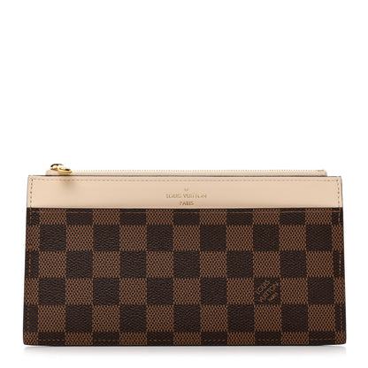 Louis Vuitton Damier Ebene Slim Purse Cream 1 of 7