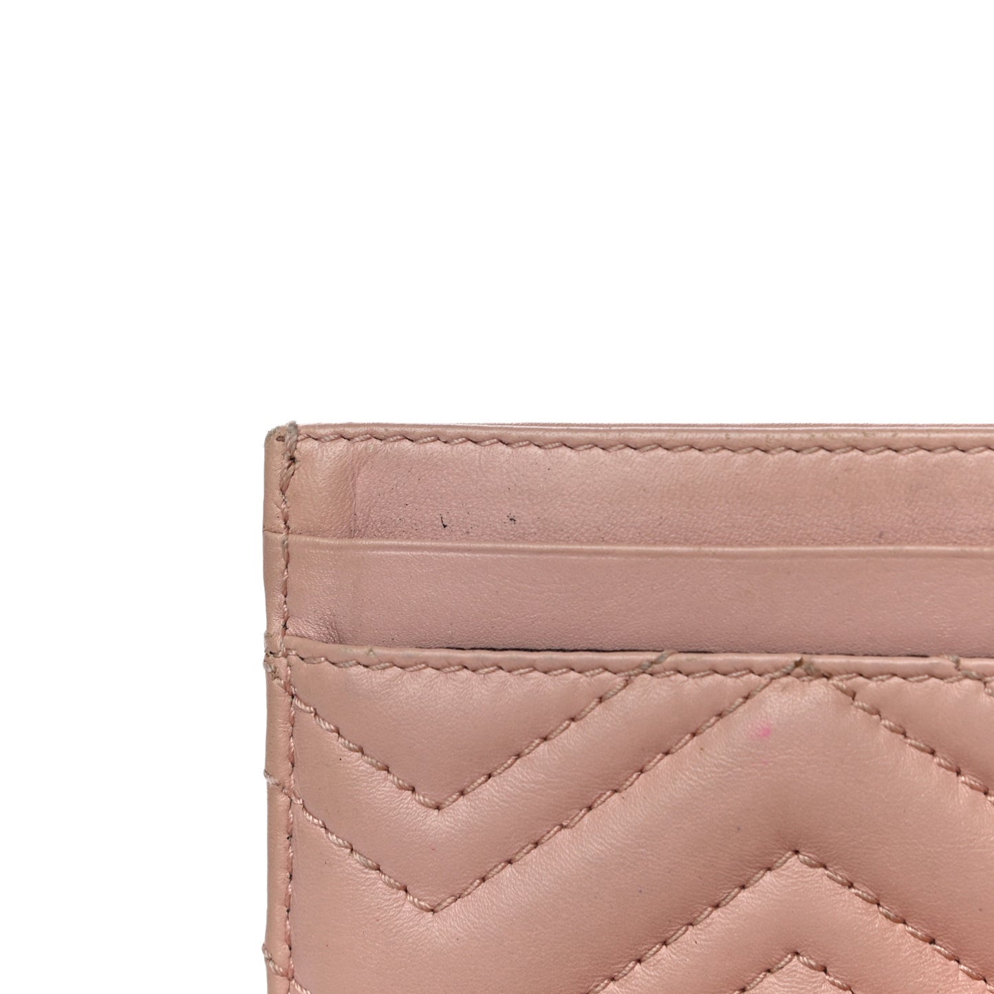 Calfskin Matelasse GG Marmont Card Holder Perfect Pink