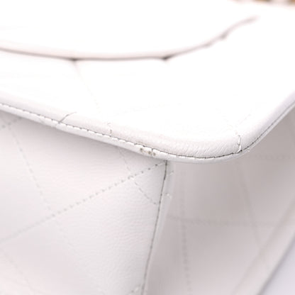 Chanel Caviar Quilted Sweet Classic Shopping Tote White 11 of 15