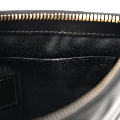 Saint Laurent Calfskin Matelasse Chevron Monogram A5 Wristlet Black 9 of 10