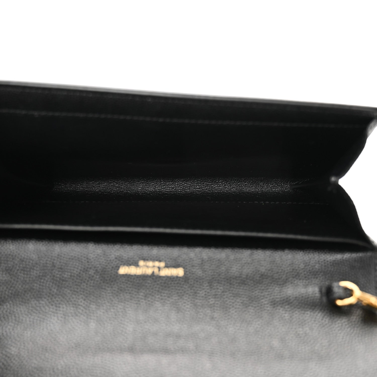 Saint Laurent Grain de Poudre Uptown Chain Wallet Black 6 of 10