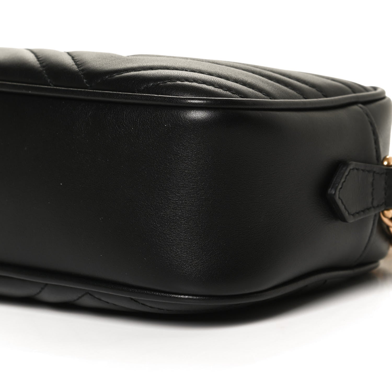 Gucci Calfskin Matelasse Small GG Marmont Chain Shoulder Bag Black 11 of 12