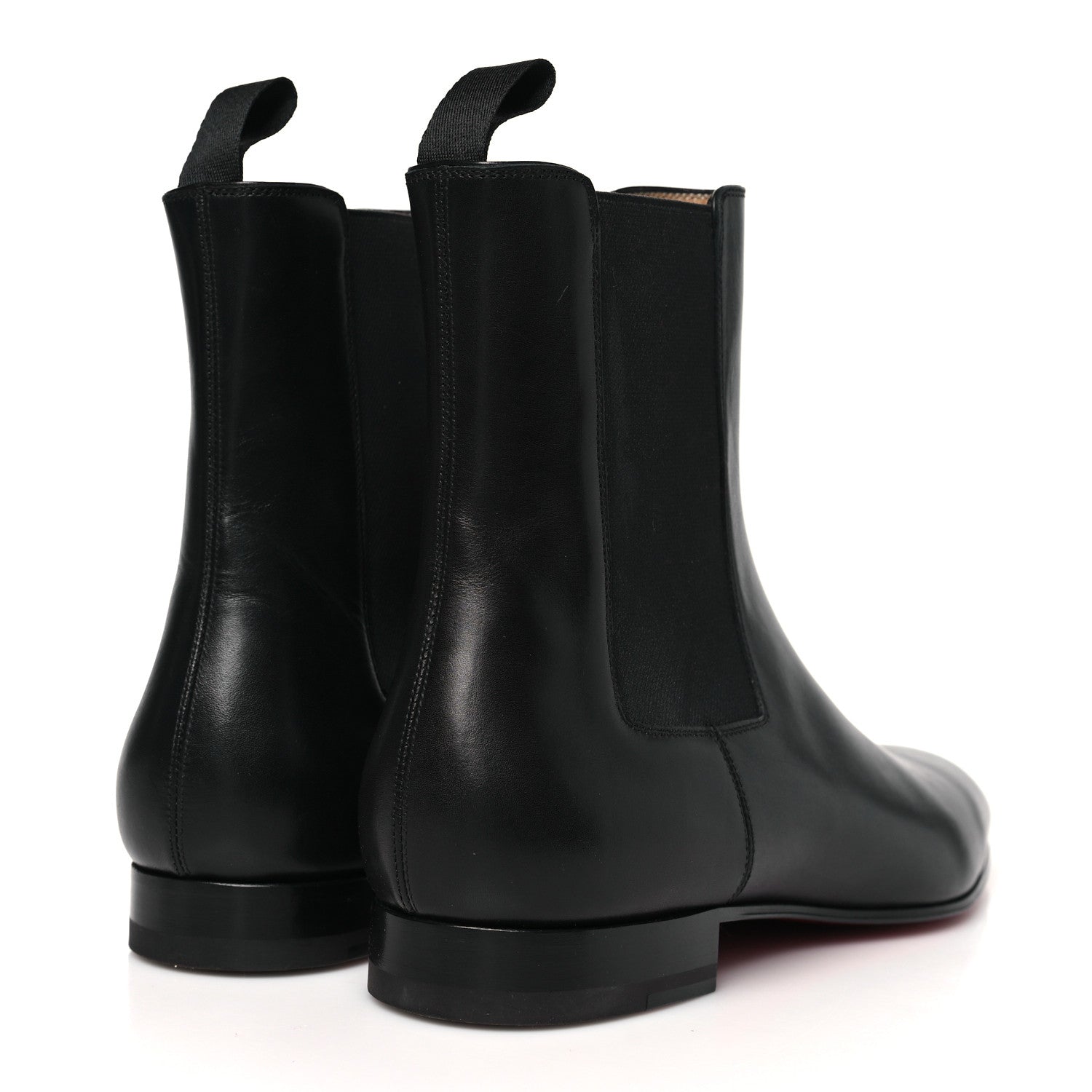 Christian Louboutin Calfskin Mens Roadie Flat Chelsea Boots 42.5 Black 5 of 9