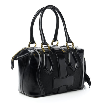 Balenciaga Patent Suede Sac Superb Black 3 of 11