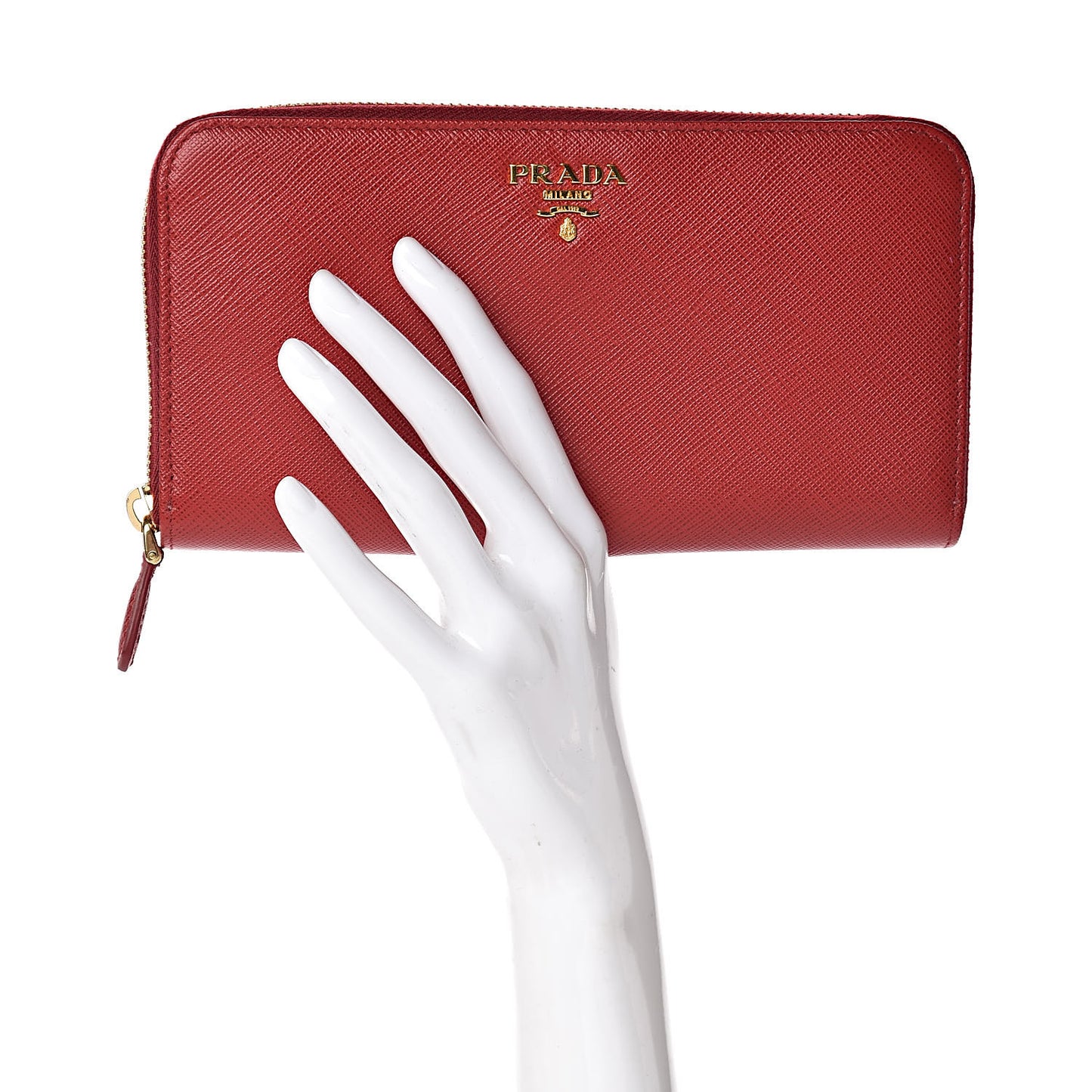 Saffiano Zip Around Wallet Fuoco