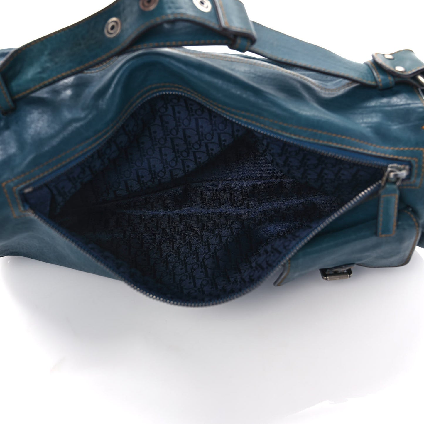 Calfskin Medium Gaucho Double Saddle Bag Dark Blue