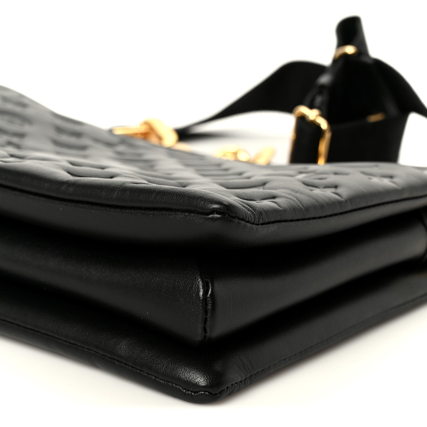 Louis Vuitton Lambskin Embossed Monogram Coussin MM Black 12 of 12