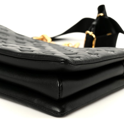 Louis Vuitton Lambskin Embossed Monogram Coussin MM Black 12 of 12