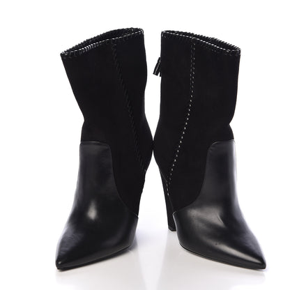 Saint Laurent Suede Calfskin Niki 105 Wedge Booties 36 Black 6 of 10