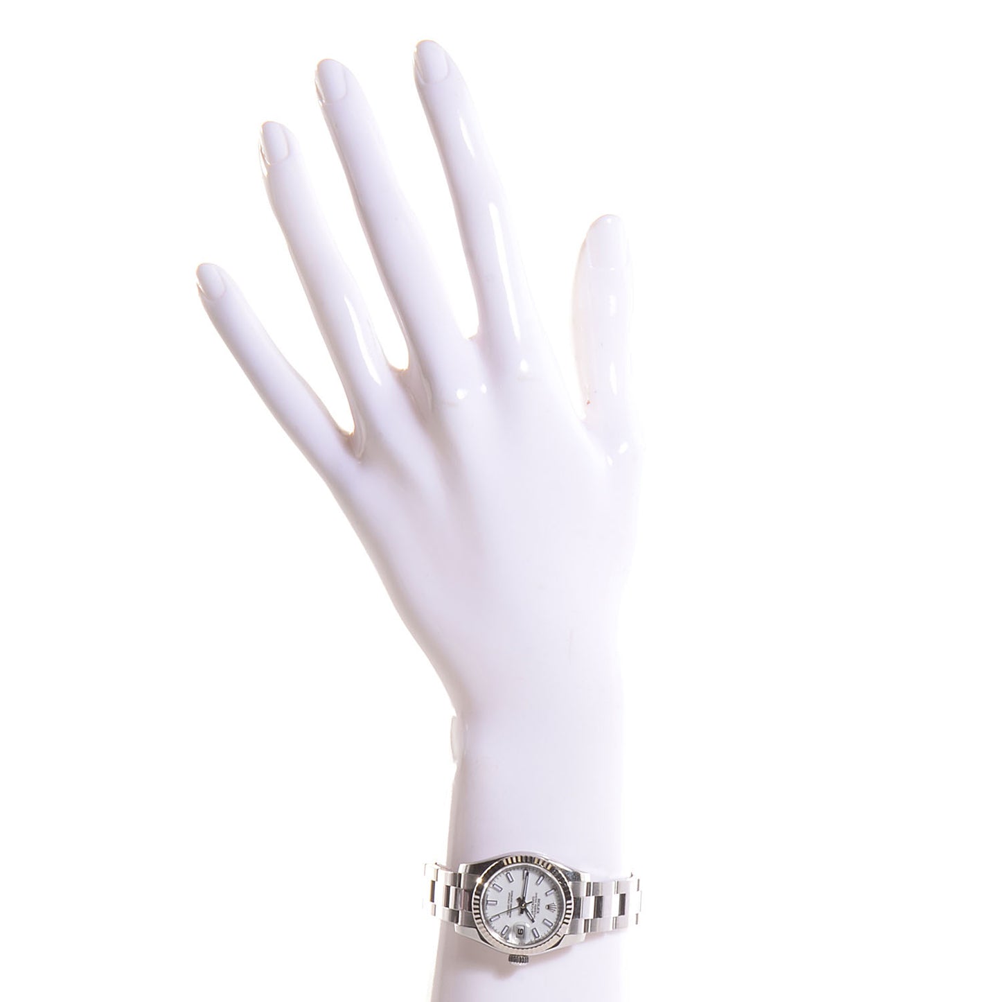 Stainless Steel 18K White Gold 26mm Oyster Perpetual Datejust Watch White 179174